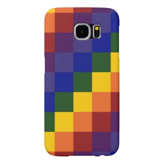 Checkered Rainbow Samsung Galaxy S6 Cases