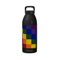 Checkered Rainbow water bottles