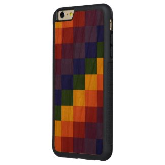 Checkered Rainbow Carved® Cherry iPhone 6 Plus Bumper