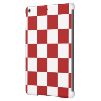 Checkered Red and White iPad Air Covers