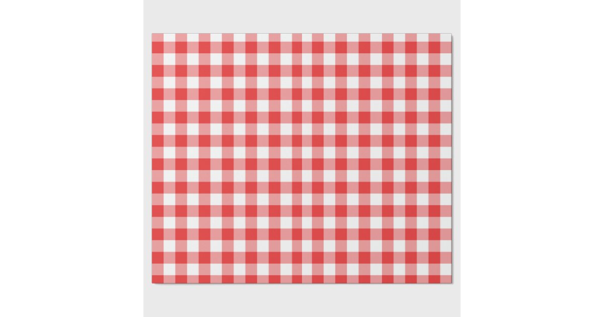 Checkered red and white wrapping paper | Zazzle