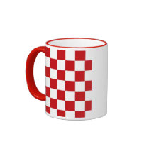 Checkered Red mugs