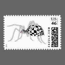 Checkered Spider postage