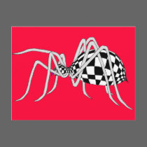 Checkered Spider postcards