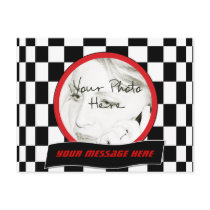 Checkered Square Post Card