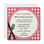 Checkered Tablecloth Party Invitation