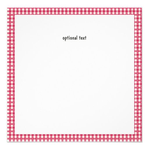 Checkered Tablecloth Party Invitation