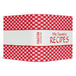 Checkered Tablecloth Recipe Binder