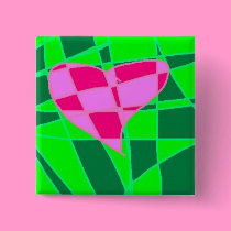 Checkered Valentine buttons by eelkat Checkered Valentine buttons