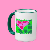 Checkered Valentine mugs by eelkat Checkered Valentine mugs