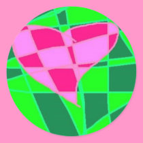 Checkered Valentine stickers by eelkat Checkered Valentine stickers