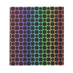 Checkers & Circles, Rainbow & Black Notepads