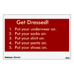 Checklist for Getting Dressed Wall Decal