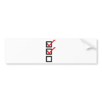 checklist icon bumper stickers