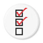 checklist icon fridge magnets