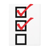 checklist icon postcards