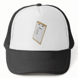 Checklist on a clipboard hats