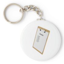 Checklist on a clipboard key chains