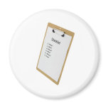 Checklist on a clipboard refrigerator magnets