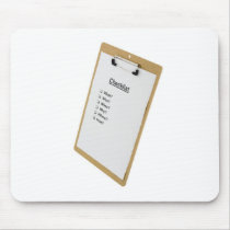 Checklist on a clipboard mousepad