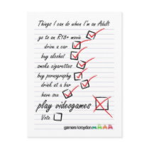 Checklist Postcard