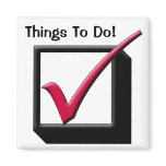 Checklist Tick Box Things to Do Refrigerator List Magnets