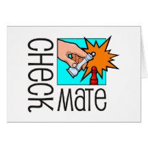 Checkmate! Chess pieces (brainy board game) Greeting Cards