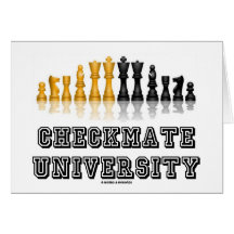 Checkmate University (Chess Set) Greeting Cards