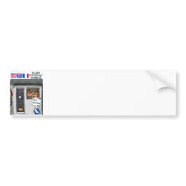 Checkpoint Charlie,Berlin, Cartoon (ct) Bumper Stickers