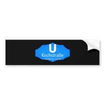 Checkpoint Charlie, Kochstrabe, UBahn, Blue,/Blk Bumper Stickers