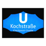 Checkpoint Charlie, Kochstrabe, UBahn, Blue,/Blk Custom Invites