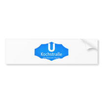 Checkpoint Charlie, Kochstrabe, UBahn, Blue,/White Bumper Sticker