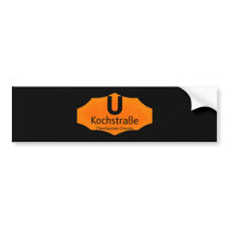 Checkpoint Charlie, Kochstrabe, UBahn, Orange,/Blk Bumper Stickers