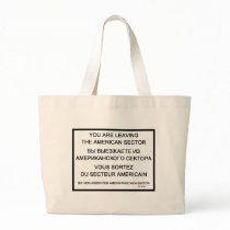 Checkpoint Charlie Sign Canvas Bag