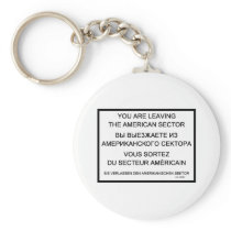 Checkpoint Charlie Sign Key Chain