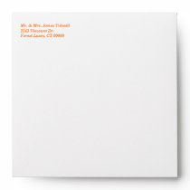 Checks and Flowers Invitation Envelope envelopes