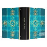 Checks Curls Pattern Blues Yellow Album / Binder