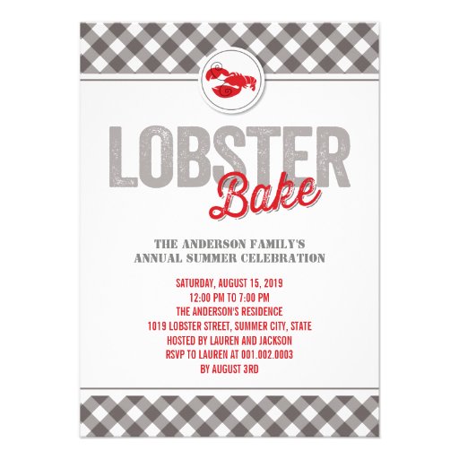 Checks Lobster Bake Annual Summer Party Invite