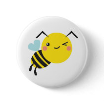 cheeky bee button by irenestrange cheeky bee button