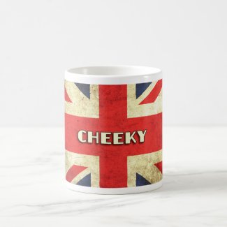 Cheeky British Slang on Union Jack Coffee Mug