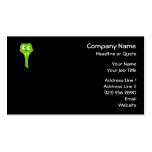 Cheeky Green Snake Cartoon on Black Business Card Templates