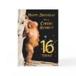 Cheeky monkey age 16 card