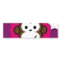 Cheeky Monkey bumper stickers by funkyartlittlepeople Cheeky Monkey bumper stickers