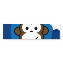 Cheeky Monkey bumper stickers by funkyartlittlepeople Cheeky Monkey bumper stickers