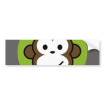 Cheeky Monkey bumper stickers by funkyartlittlepeople Cheeky Monkey bumper stickers
