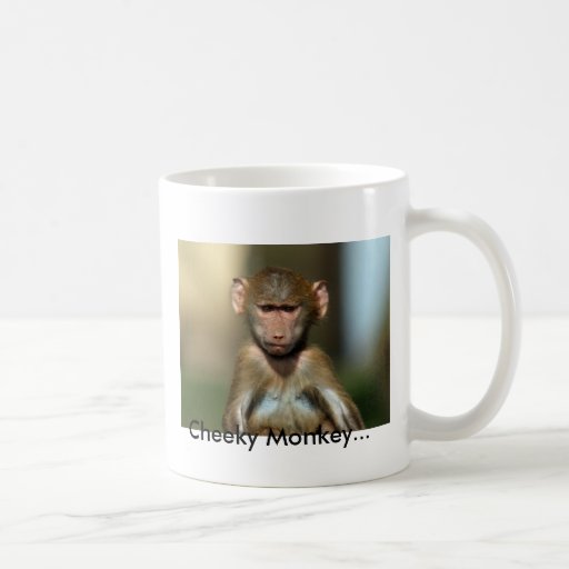 Cheeky Monkey - Cute Baby Baboon Mug / Cup