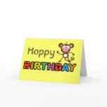 Cheeky monkey happy birthday cards