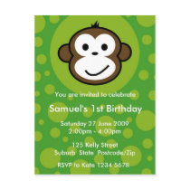 Cheeky Monkey Invitation [lime] postcards