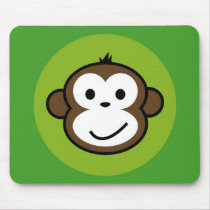 Cheeky Monkey mousepads by funkyartlittlepeople Cheeky Monkey mousepads