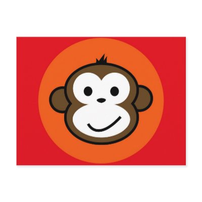 Cheeky Monkey Post Cards by funkyartlittlepeople